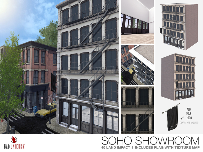 Second Life Marketplace - Soho Showroom - (Large scale store building)